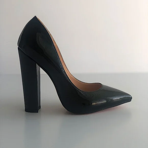 Black block high heels - Picture 2 of 9